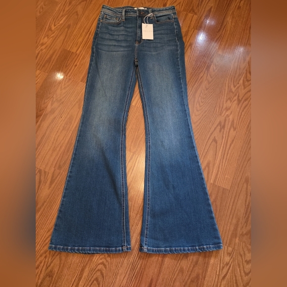 Nwt Carly Jean Los Angeles Women's Blue Austin Flare Size 11 - Picture 3 of 10